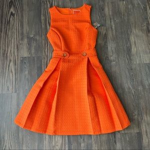 ModCloth NWOT Orange Clementine Textured A-line So Sixties Dress